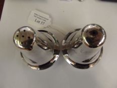 Silver hall marked salt and pepper