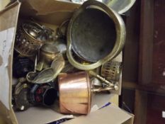 Large box of brass ware