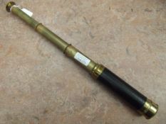 Leather bound brass telescope