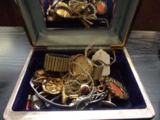 Box of costume jewellery