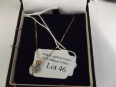 9ct gold heart pendant with chain