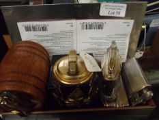 Collection of cigarette lighters and a cigarette b
