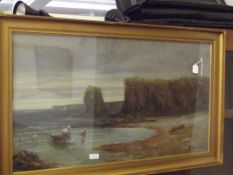 Early oil on canvas signed Walter Danks