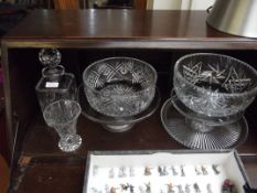 Assorted glassware to include a decanter