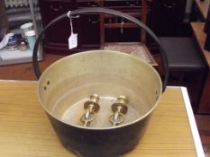 Jam pan with two candle sticks