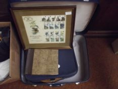 Framed stamps and cases