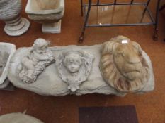 2 cherub wall plaque together lion wall plaque