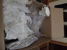 Mix box of glass and ceramics