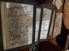 5 old comedy sketches framed