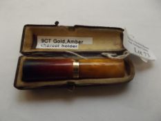 9ct gold band cheroot holder