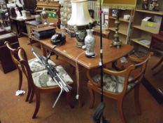 Table and 4 chairs and 2 carvers