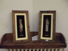 Pair of framed African figures