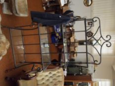 Cast metal display shelf