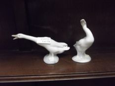 2 Lladro geese