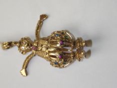 9 carat gold pendant pendant, in the form of an ar