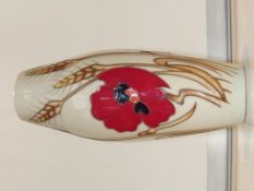 Moorcroft modern tubelined vase 'harvest poppies a