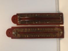 Two brass railway gauges
