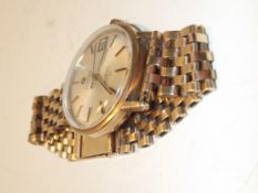 Roamer limelight automatic wristwatch 9ct gold cas