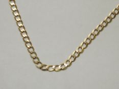 9 carat gold curb necklace, 51cm, weight 4.4 grams
