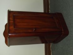 Late Victorian pot cupboard/ side cupboard, single door with fielded panel and turned handle