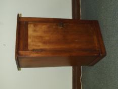 Late Victorian pot cupboard/ side cupboard, single door with fielded panel and turned handle, height