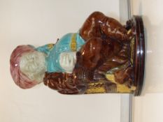 Victorian majolica Toby jug, kite mark to underside, (slight nibble to rim) 25 cm high