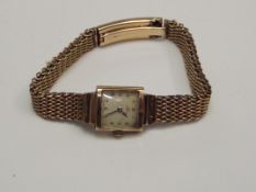 Omega ladies wristwatch with 9ct yellow gold case