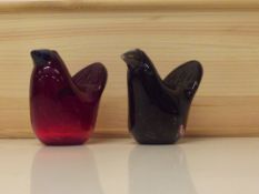 Iittala Ovia Toikka 2 fly catchers fully etched to