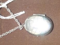 Silver chain and pendant, boxed