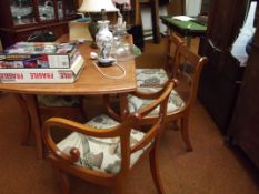 Dining table and six chairs