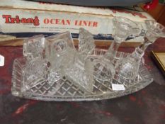 Glass dressing table set