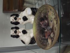 Pair of Beswick spaniels together with a Spode cab