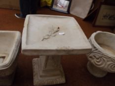 Stoneware bird bath