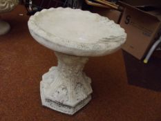 Stoneware bird bath