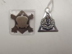 Royal Navy pendant together with a silver medal da