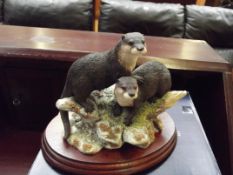 Border Fine Arts otter group 'Spring Romance'