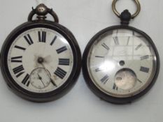 2x silver cased pocked watches. Both AF