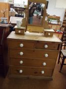 Victorian pine dressing table