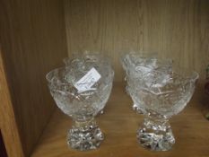 Set of six crystal glasses