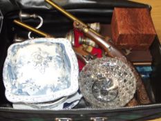 Assorted items to include opera glasses, display p