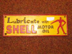 Cast iron Shell Lubricants sign