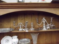 Shelf of plated ware