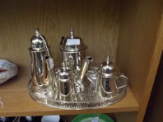 Silver plated serving set