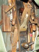 Assorted vintage wood working tools