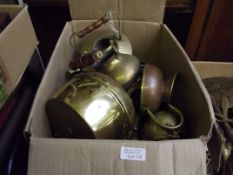 Box of brassware