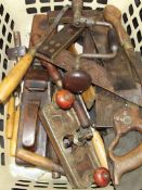 Large assortment of vintage wood working tools