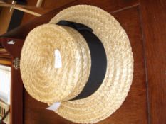 Straw boater hat