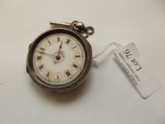 Silver cased pocket watch