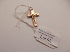 9 ct gold crucifix pendant