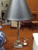 Plated table lamp, column form